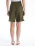 LC Waikiki Comfortable Fit Plain Linen Look Women's Shorts